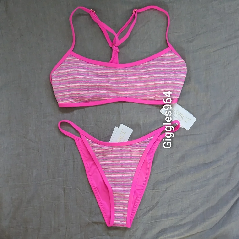 L*Space Pamela Tommy Bikini Set Electric Pink